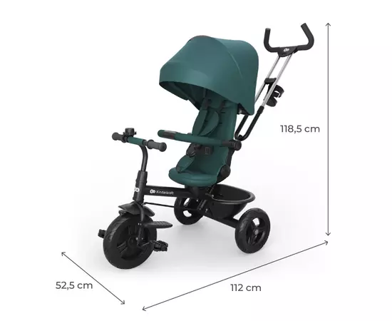 Дитячий велосипед Kinderkraft Aston 2 Plus Green (KRASTO02GREPL00) (5902533929917), зображення 12
