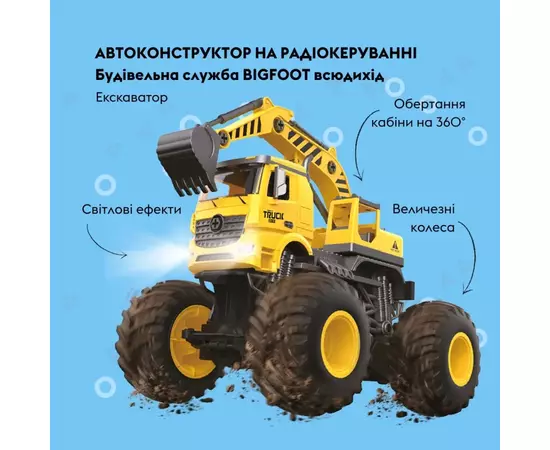 Конструктор Otamanko Автоконструктор BIGFOOT Всюдихід Екскаватор (FY002A (yellow)), зображення 2