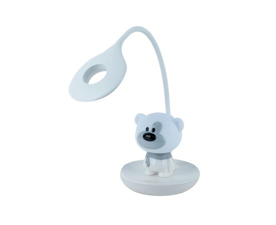 Настільна лампа Kite Bear LED з акумулятором, біла (K24-492-2-1)