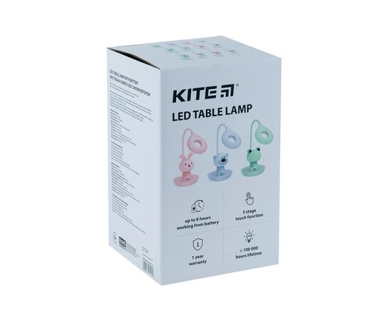 Настільна лампа Kite Bear LED з акумулятором, блакитна (K24-492-2-3), зображення 4