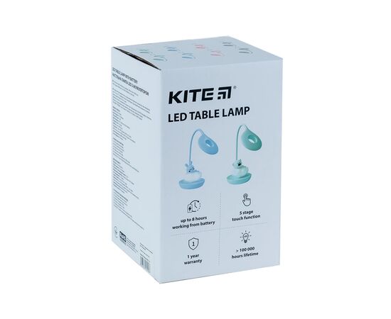 Настольная лампа Kite Cloudy Bunny LED с аккумулятором, голубая (K24-493-1-3), изображение 4