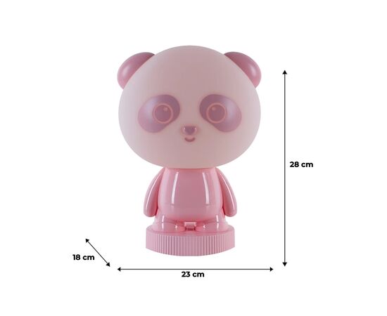 Нічник Kite Світильник LED з акумулятором Panda, рожевий (K24-490-3-2), зображення 6