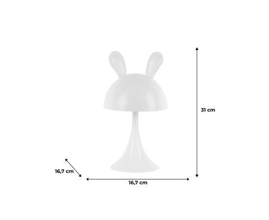 Ночник Kite Светильник LED с аккумулятором Simple Bunny, белый (K25-317-1-1), изображение 6