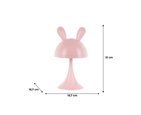 Нічник Kite Світильник LED з акумулятором Simple Bunny, рожевий (K25-317-1-2), зображення 6