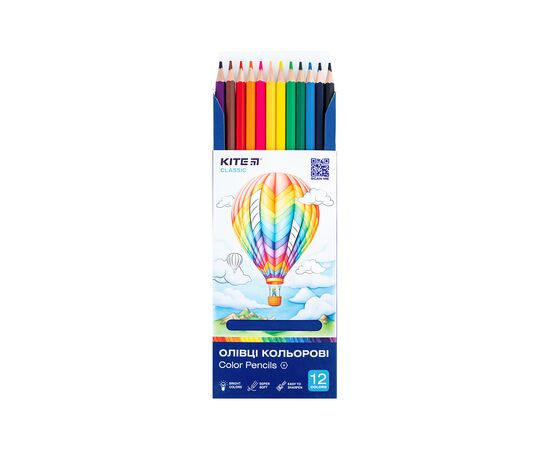 Карандаши цветные Kite Classic 12 кольорів (K-051), изображение 4