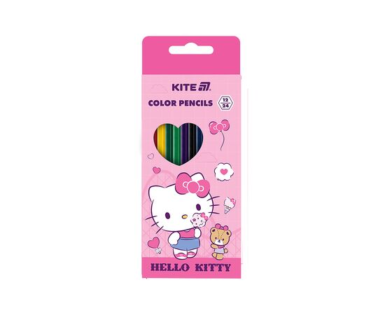 Олівці кольорові Kite Hello Kitty двосторонні, 12 шт. 24 кольори (HK25-054-1)