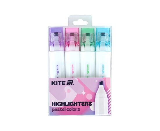 Набор маркеров Kite Highlighter Creative Pastel Colors, набор из 4-х цветов (K24-1145-4), изображение 3