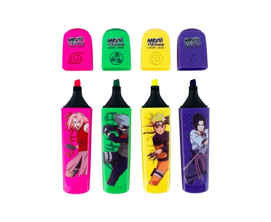 Набір маркерів Kite Highlighter Naruto, набір з 4-х кольорів (NR24-444), зображення 3