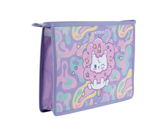 Папка на блискавці Kite A4+ на блискавці Rainbow Catcorn (K24-428-1)