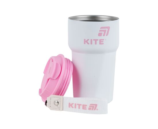 Термокружка Kite 450 мл біло-рожева (K25-1220-3), изображение 4