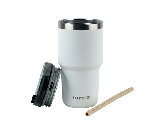 Термокружка Kite 600 мл біла (K24-1206-1), изображение 2