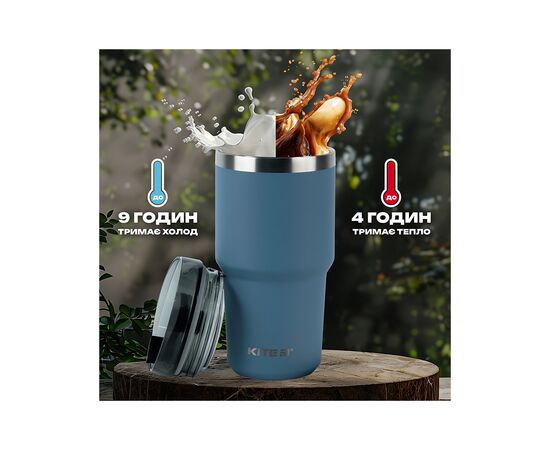 Термокружка Kite 600 мл сіра (K24-1206-3), зображення 9