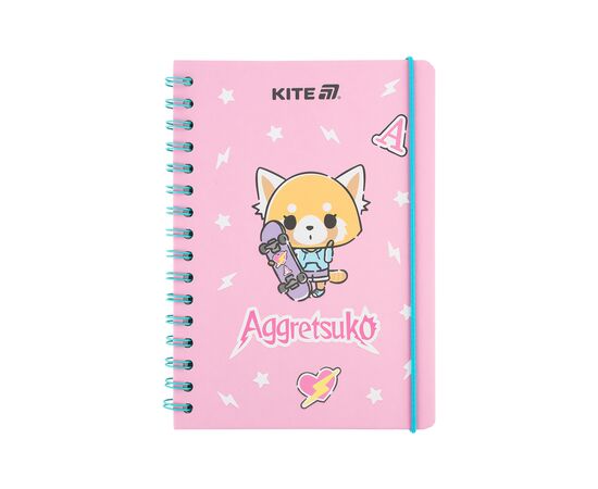 Блокнот Kite на спіралі A5 Aggretsuko , 80 аркушів, клітинка (AR25-190)