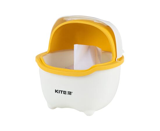 Кошик для паперів Kite Настільний контейнер для сміття, біло-помаранчевий (K24-009-8), зображення 4