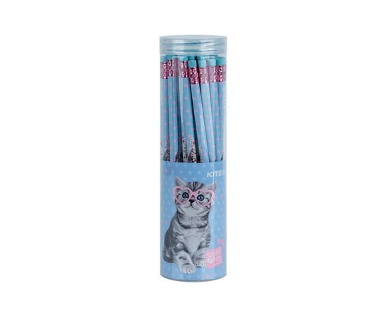 Олівець графітний Kite Studio Pets круглий, з гумкою, НВ (SP24-056), зображення 2