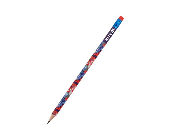 Карандаш графитный Kite Transformers круглый, с резинкой, НВ (TF25-056)