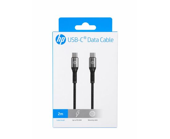 Дата кабель USB-C to USB-C 2.0m 3A 60W HP (HP_DHC-TC112G-2M), изображение 2
