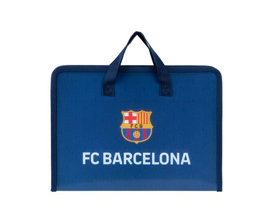 Папка - портфель Kite на блискавці A4 FC Barcelona, 1 відділення (BC25-202)