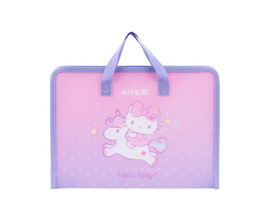 Папка - портфель Kite на блискавці A4 Hello Kitty, 1 відділення (HK25-202-1)