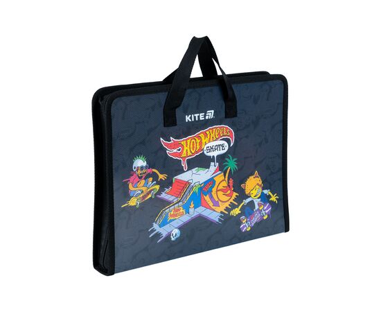 Папка - портфель Kite на блискавці A4 Hot Wheels, 1 відділення (HW25-202), зображення 2