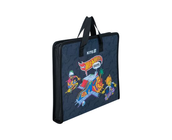 Папка - портфель Kite на блискавці A4 Hot Wheels, 1 відділення (HW25-202), зображення 3
