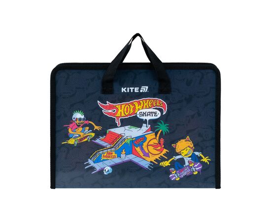 Папка - портфель Kite на блискавці A4 Hot Wheels, 1 відділення (HW25-202)