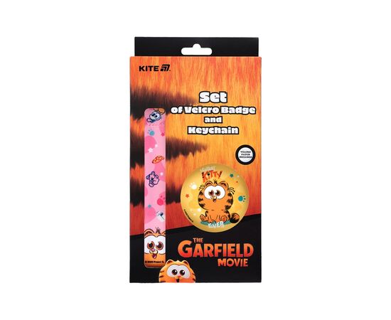 Бейдж Kite набір на липучці та підвіска Garfield (GF25-3010)