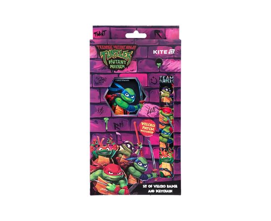 Бейдж Kite набір на липучці та підвіска TMNT Mutant Mayhem (NT25-3010)