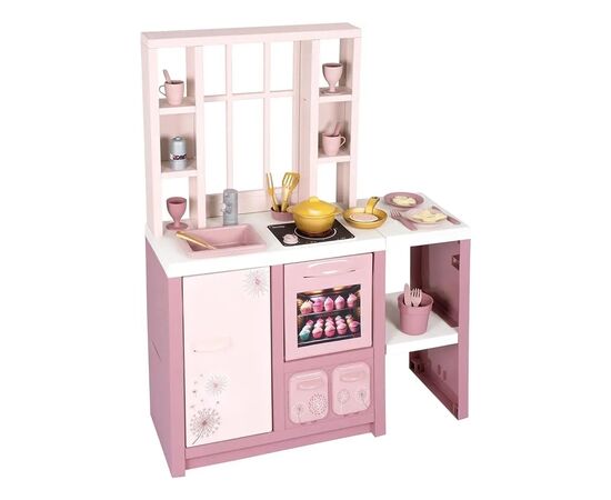 Игровой набор Smoby Интерактивная кухня Лофт с аксессуарами и звуковым эффектом, розовая (7600312602)