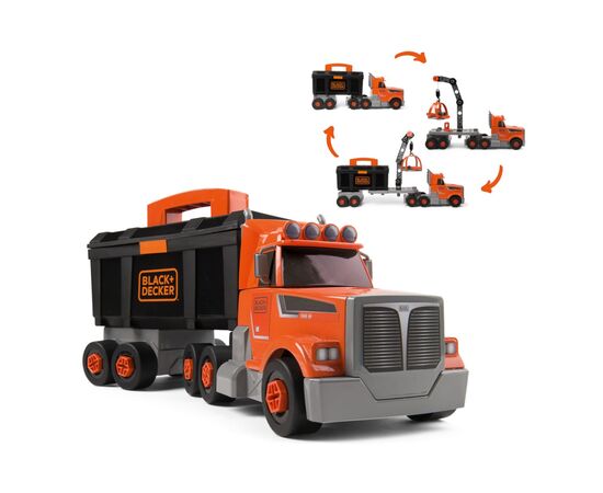 Игровой набор Smoby Блэк Деккер. Грузовик с кейсом, краном и инструментами, 43 х 13 х 17 см (360912), изображение 5