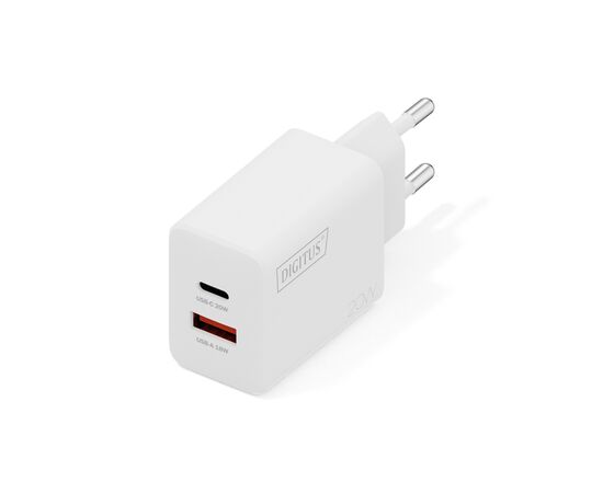 Зарядний пристрій Digitus 1xUSB-C + 1xUSB 20W (DA-10300)