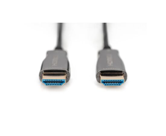 Кабель мультимедийный HDMI M to HDMI M 10m 4K AOC hybrid-fiber black Digitus (AK-330125-100-S), изображение 2