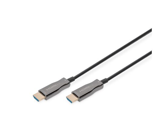 Кабель мультимедийный HDMI M to HDMI M 10m 4K AOC hybrid-fiber black Digitus (AK-330125-100-S)