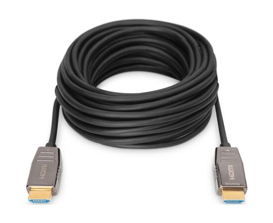 Кабель мультимедийный HDMI M to HDMI M 20m 8K AOC hybrid-fiber black Digitus (AK-330126-200-S), изображение 2