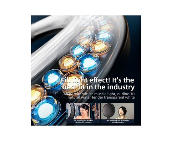 Набор блогера RTAKO LED лампа AR-GTB01-18S 18" digital display Ring Light (6942063218661), изображение 6