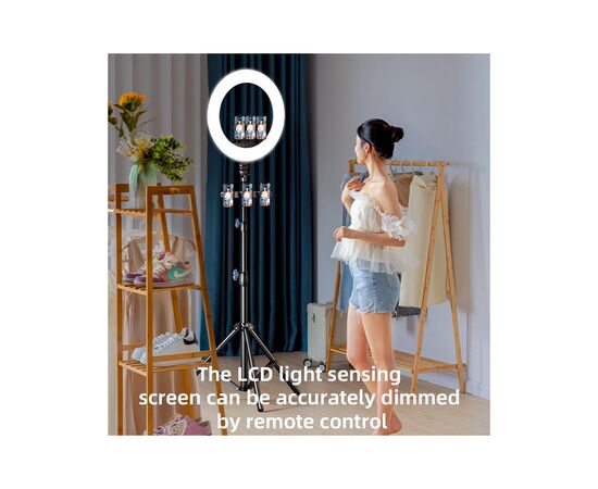 Набор блогера RTAKO LED лампа AR-GTB01-22S 22" digital display Right Lightt (6942063218616), изображение 10