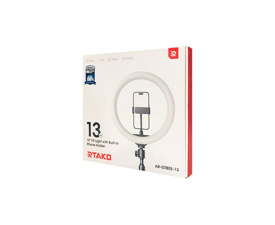 Набор блогера RTAKO LED лампа з тримачем AR-GTB05-13 13" Ring light (6930539513020), изображение 5