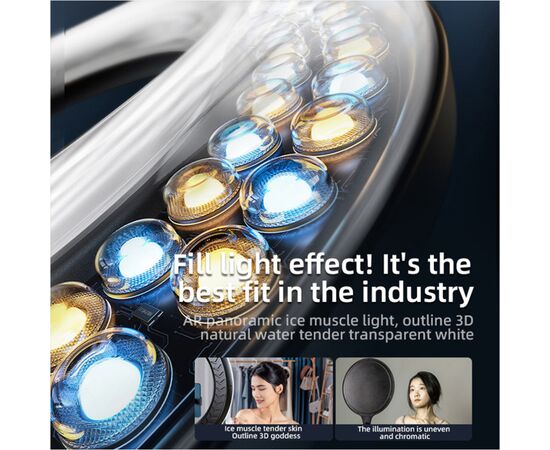 Набор блогера RTAKO LED лампа з тримачем AR-GTB05-13 13" Ring light (6930539513020), изображение 7