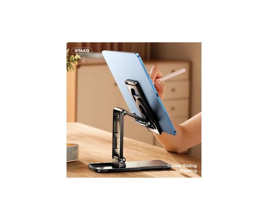 Подставка для планшета та телефона TC06 Double SIiding StabiIizing Bracket Black RTAKO (6975523009455), изображение 8