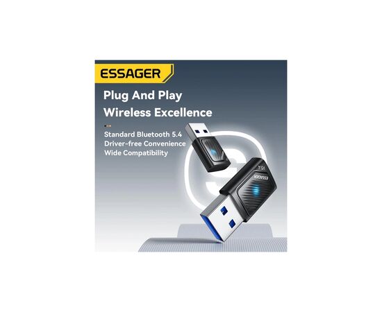 Bluetooth-адаптер Essager Freedom Bluetooth 5.4 Black (EBT54-JH01-P), изображение 8