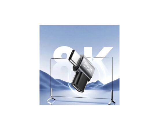Переходник USB-C F to USB-C M USB 4.0 40Gbps 240W 90° corner Essager (EOTG7-YH0G-P), изображение 5