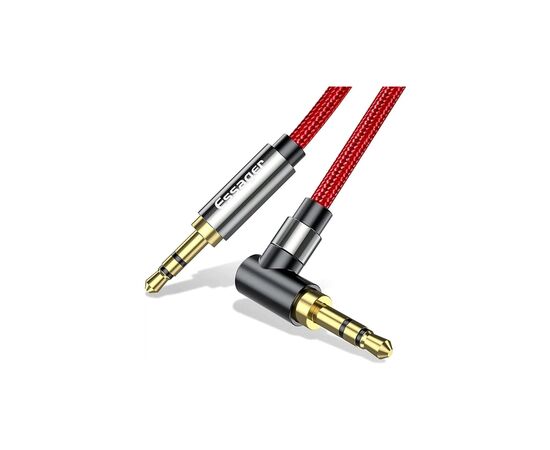 Кабель мультимедійний 3.5mm M to 3.5mm M 1.5m 90° corner red Essager (EYP35-WTA09), зображення 2