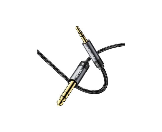 Кабель мультимедийный 3.5mm M to 6.5mm M 1.2m Essager (EYPMM-XL0G-P), изображение 3