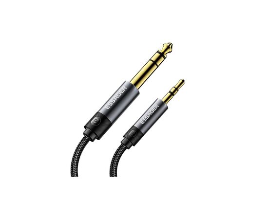 Кабель мультимедийный 3.5mm M to 6.5mm M 1.2m Essager (EYPMM-XL0G-P), изображение 4