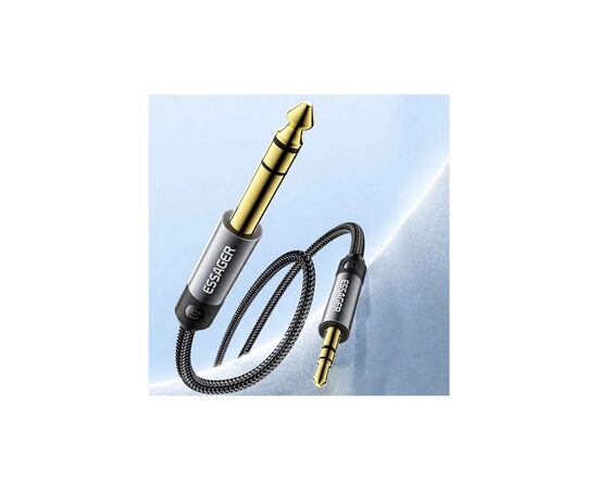 Кабель мультимедийный 3.5mm M to 6.5mm M 1.2m Essager (EYPMM-XL0G-P), изображение 5