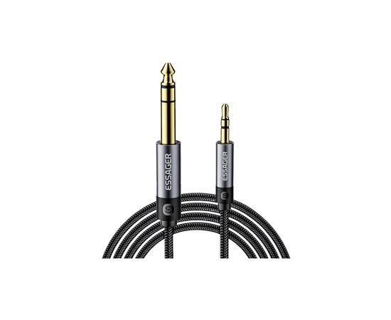 Кабель мультимедийный 3.5mm M to 6.5mm M 1.2m Essager (EYPMM-XL0G-P)