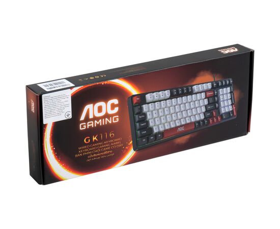Клавиатура AOC GK116B LED USB UA Black (GK116B/97), изображение 12