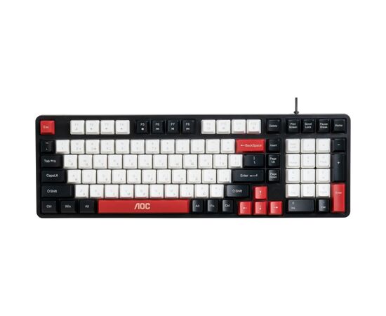 Клавіатура AOC GK116H1 LED USB UA White/Red/Black (GK116H1/97), зображення 3