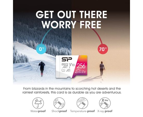 Карта пам'яті Silicon Power 32GB microSD class10 UHS-I A1 V10 Elite COLOR (SP032GBSTHBV1V20SP), зображення 6