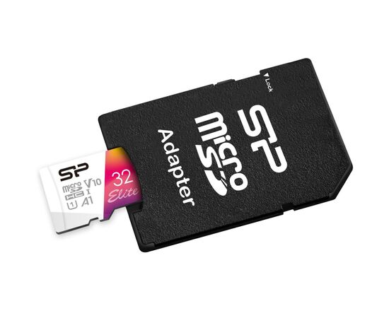 Карта пам'яті Silicon Power 32GB microSD class10 UHS-I A1 V10 Elite COLOR (SP032GBSTHBV1V20SP)
